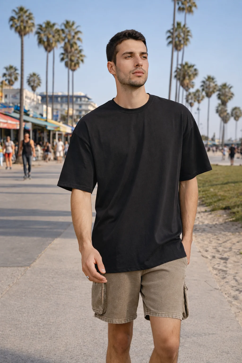 Cotton Crew High-Low Hem Tee
