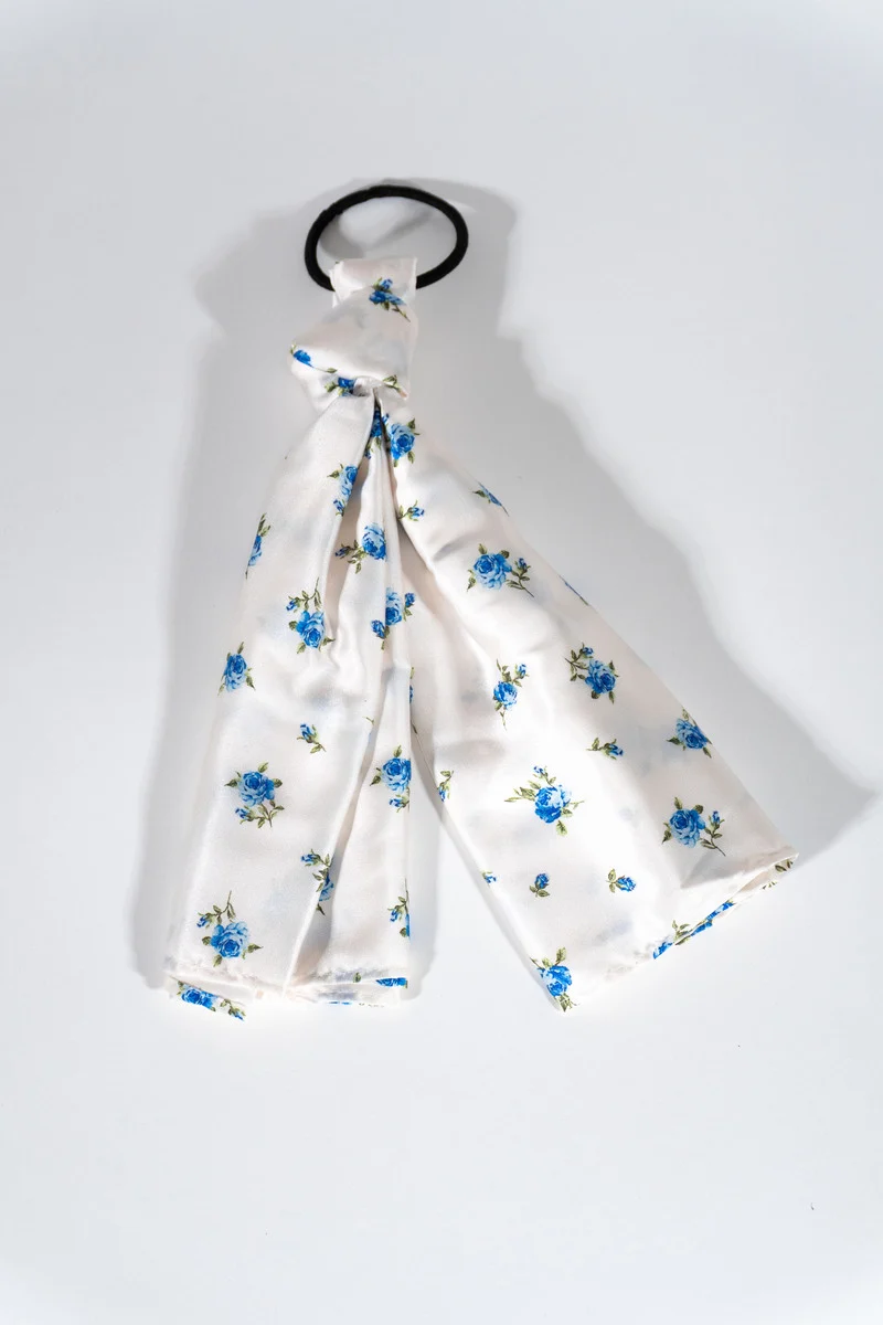 Rose Print Hair Tie