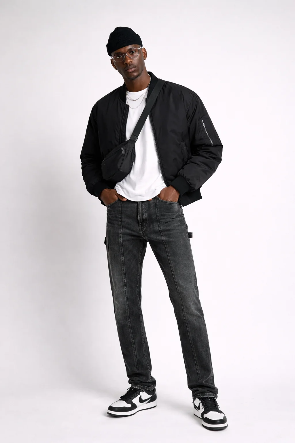 Carpenter Detail Slim Fit Jeans