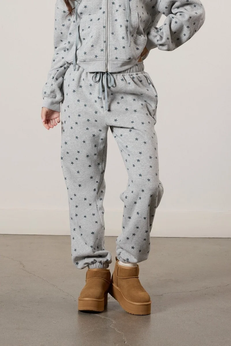 Star Print Jogger Sweatpants