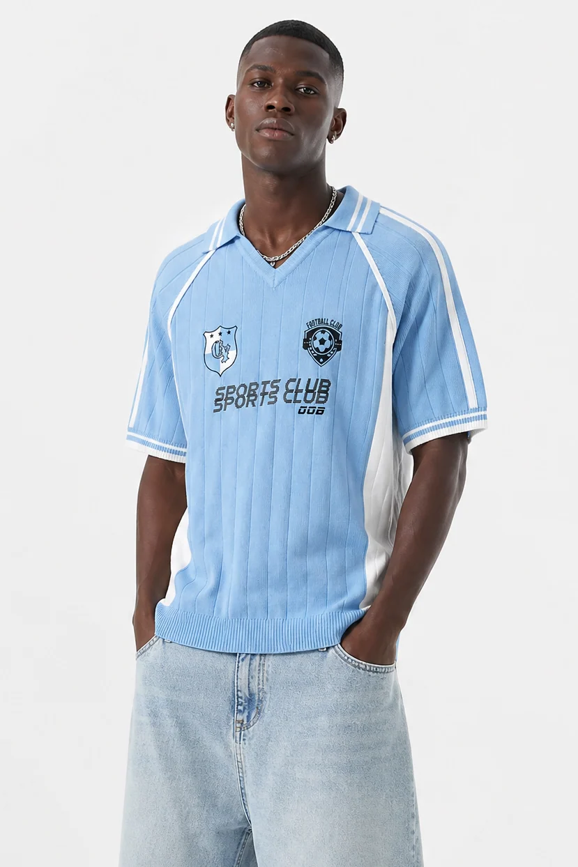 Sports Club Knit Collared Shirt