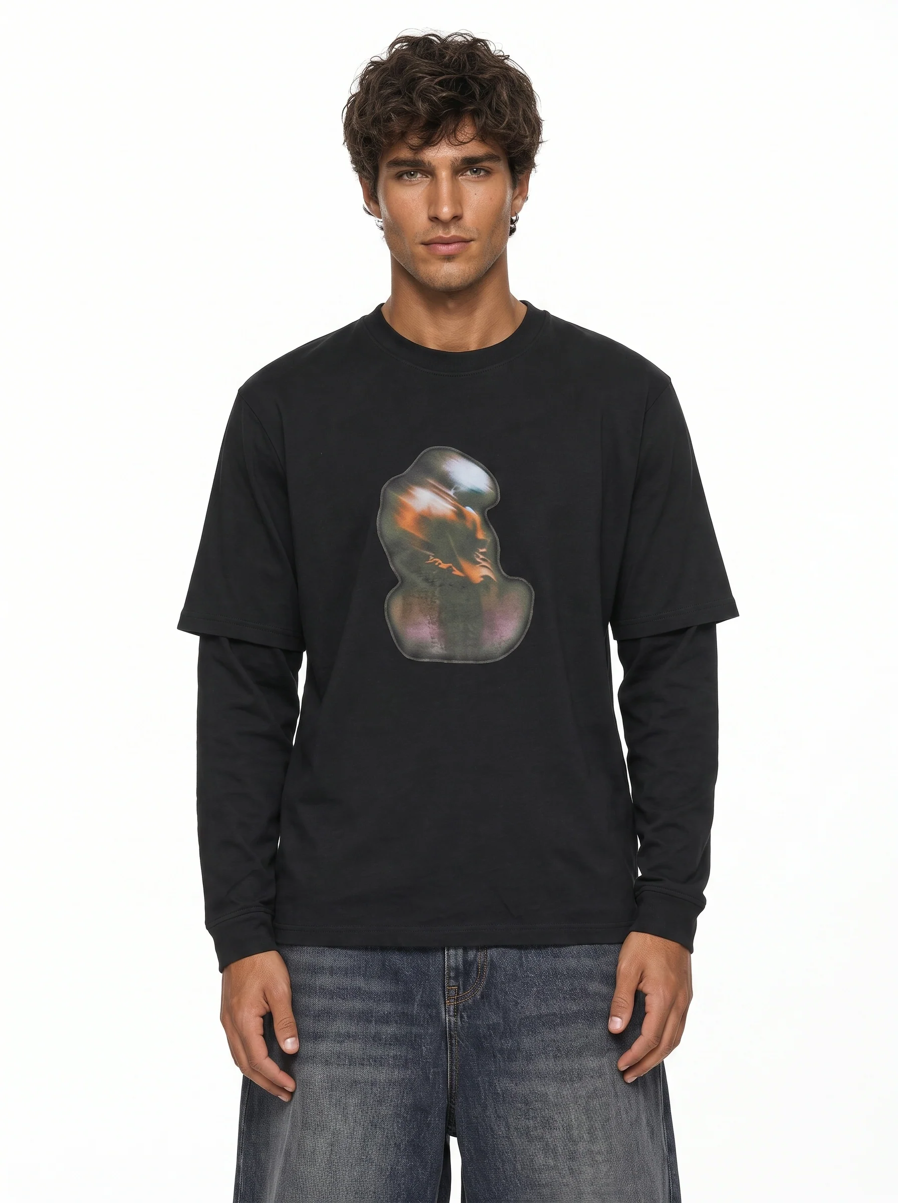 Long Sleeve Layered Graphic T-Shirt
