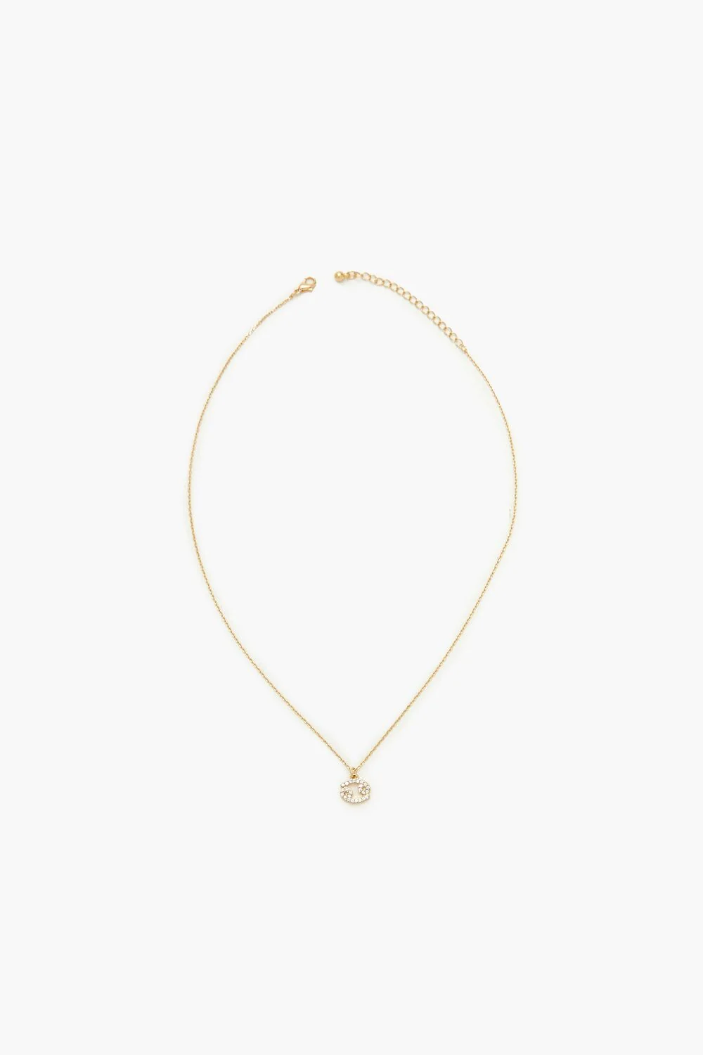 Rhinestone Zodiac Charm Necklace