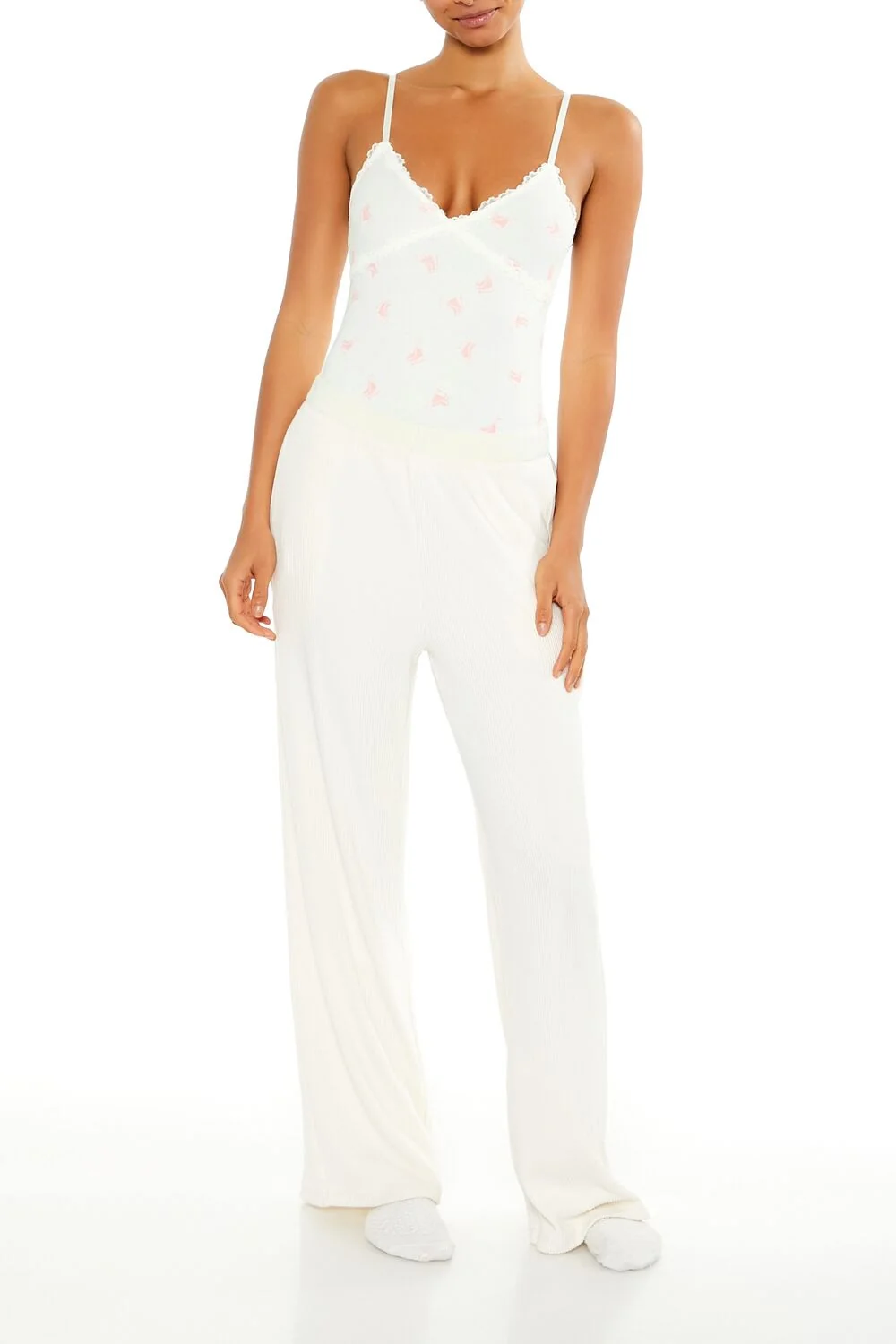 Ice Skate Print Lingerie Bodysuit
