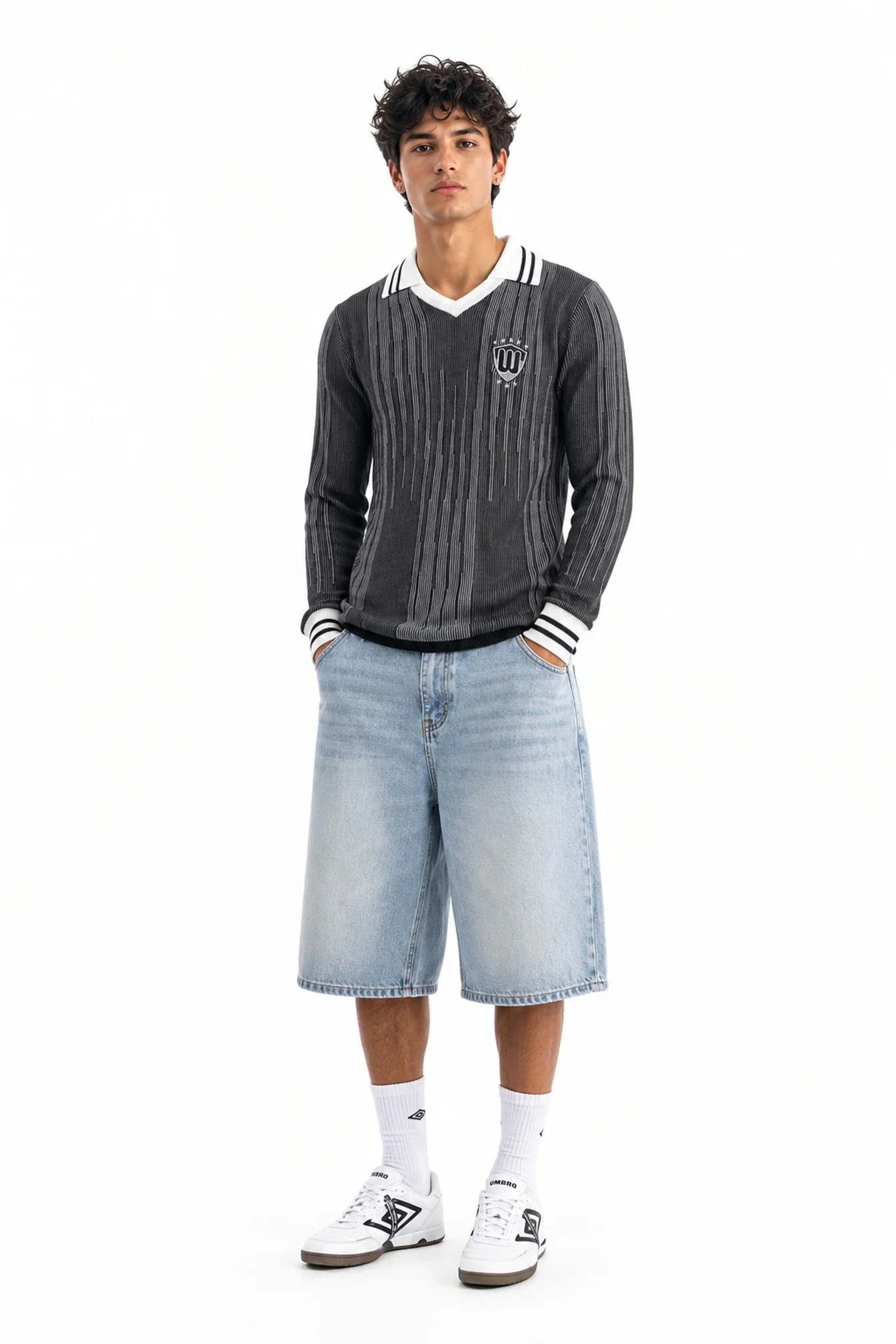 Crest Long Sleeve Knit Jersey Shirt